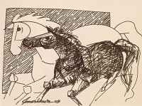 Mashkoor Raza, 10 x 14 Inch, Marker On Paper, Abstract Painting, AC-MR-748